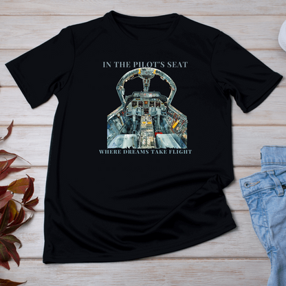 Stunning OverSized "In the Pilot seat" Cockpit Graphic Unisex T shirt