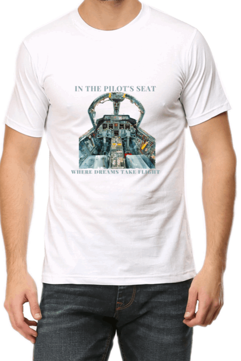 Stunning "In the Pilot seat" Cockpit Graphic Unisex T shirt