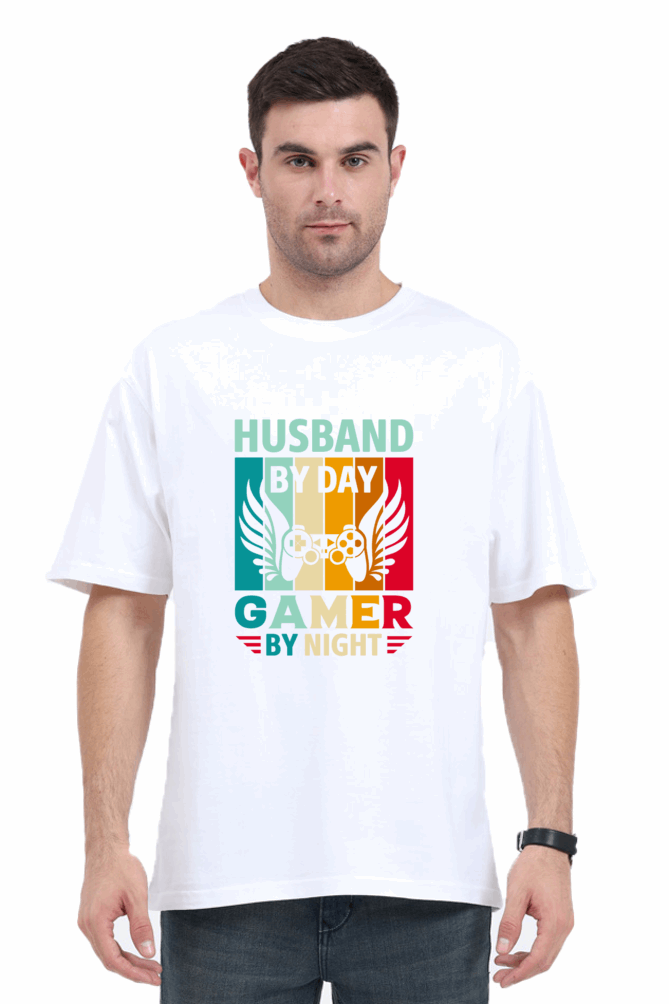 Oversized Husband or Gamer Unisex  T shirt with Larger Graphic