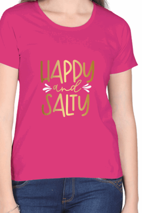 Beautiful "Happy and Salty" T shirt