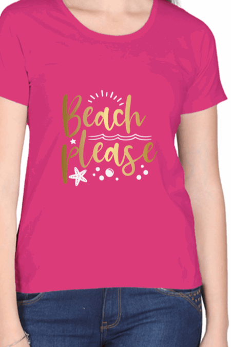 Luxurious "Beach Please" T shirts