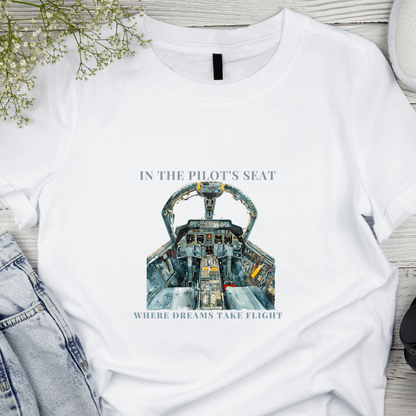 Stunning OverSized "In the Pilot seat" Cockpit Graphic Unisex T shirt