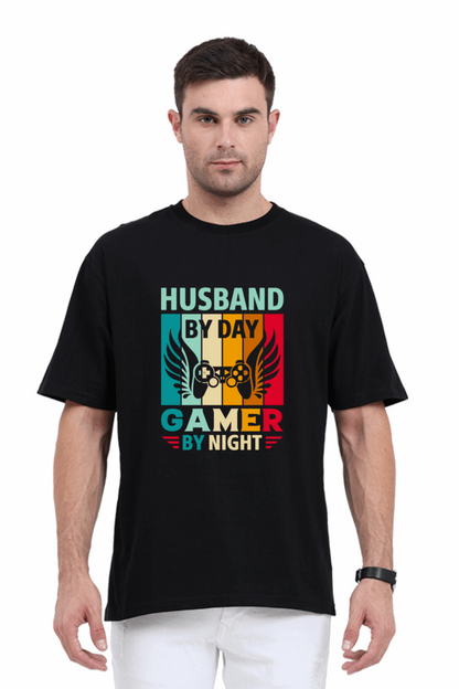 Oversized Husband or Gamer Unisex  T shirt with Larger Graphic