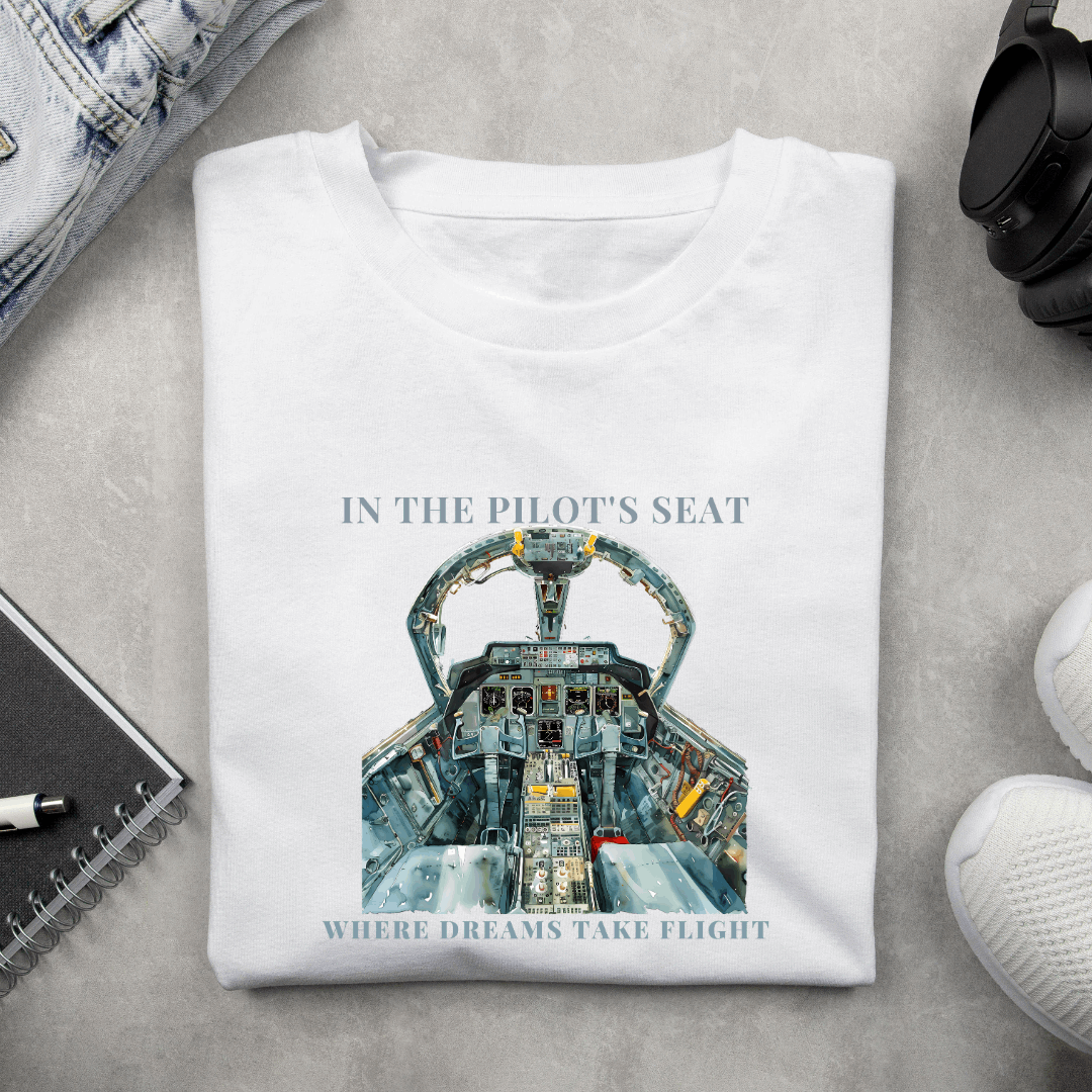 Stunning "In the Pilot seat" Cockpit Graphic Unisex T shirt