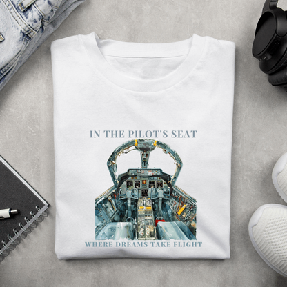 Stunning OverSized "In the Pilot seat" Cockpit Graphic Unisex T shirt