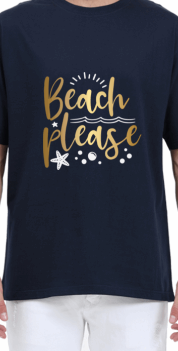 Luxurious Oversized "Beach Please" T shirts