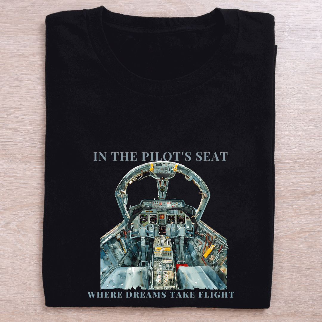 Stunning "In the Pilot seat" Cockpit Graphic Unisex T shirt