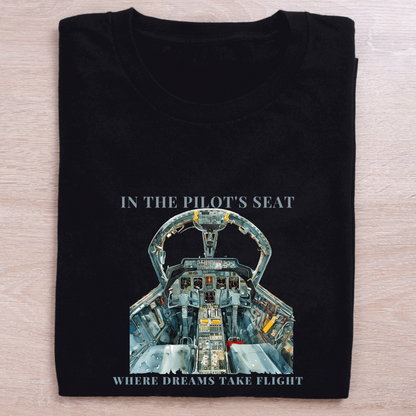 Stunning OverSized "In the Pilot seat" Cockpit Graphic Unisex T shirt