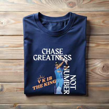 Chase Greatness Not Numbers Classic Cotton Cricket T shirt