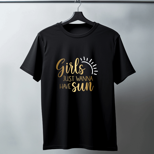 Stylish OverSized "Girls Just Wanna Have Sun" T shirt