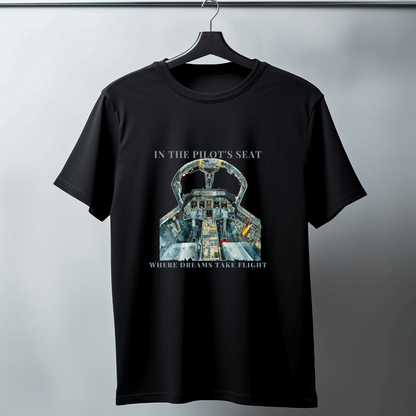 Stunning OverSized "In the Pilot seat" Cockpit Graphic Unisex T shirt