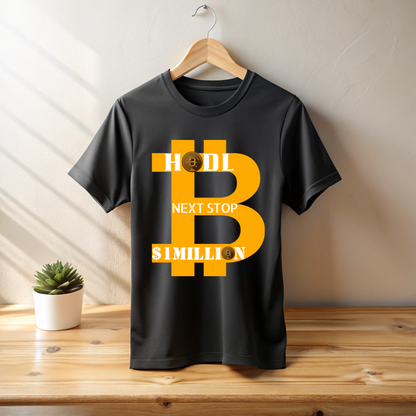 BTC Next Stop $1 Million Oversized Unisex Cotton T shirt