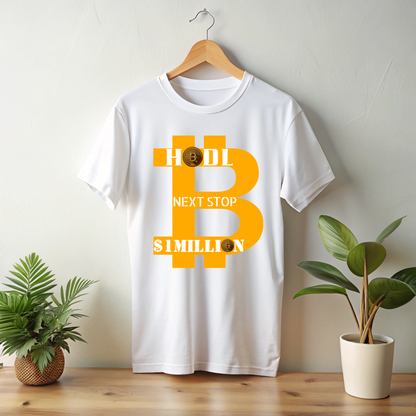 BTC Next Stop $1 Million Oversized Unisex Cotton T shirt