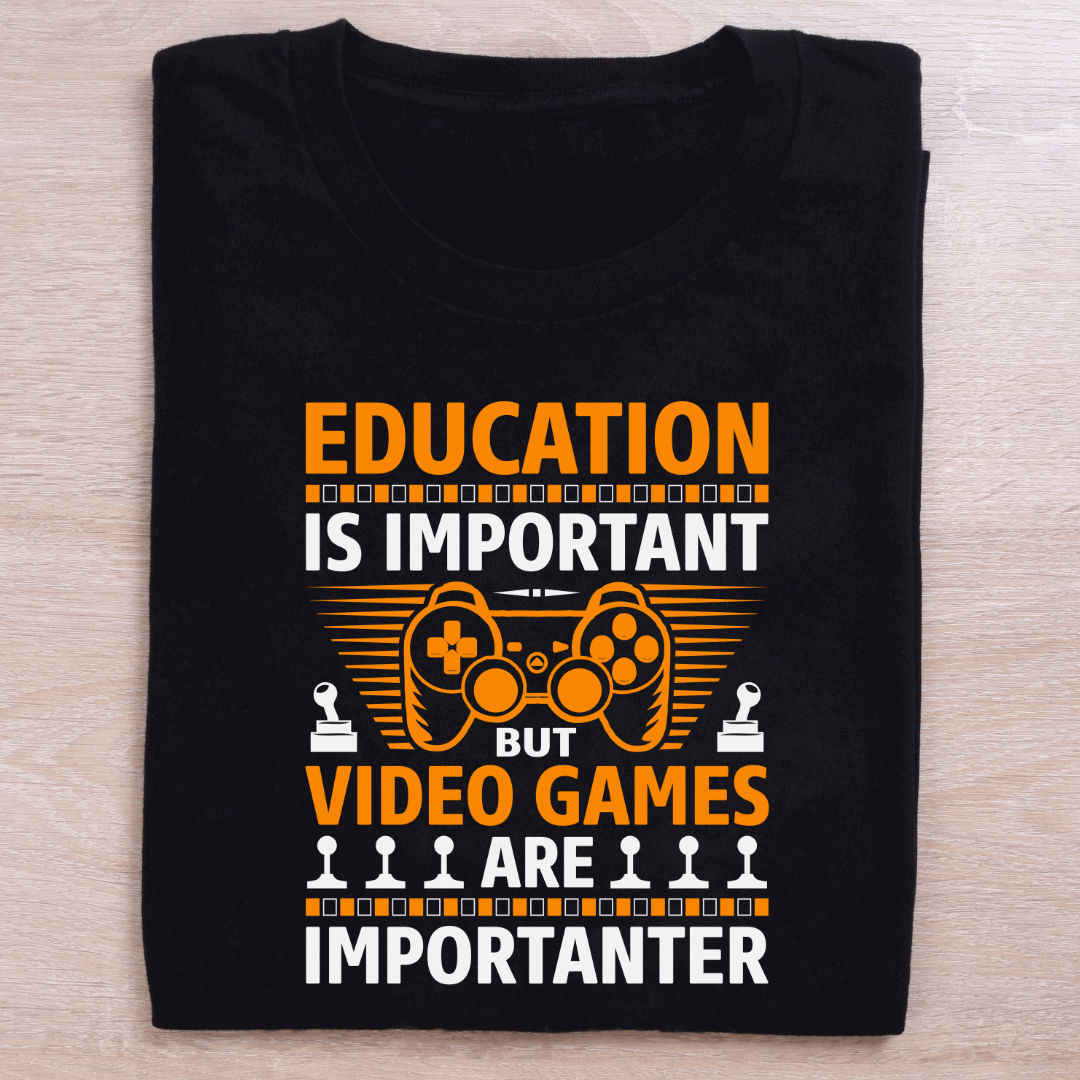 Education or Gaming? Unisex Tshirt