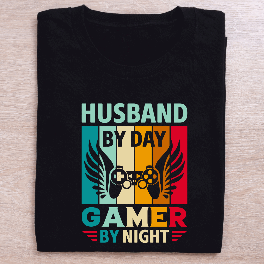 Oversized Husband or Gamer Unisex  T shirt with Larger Graphic