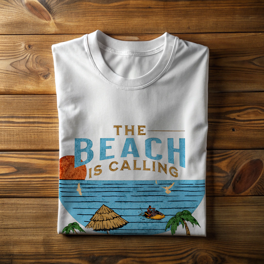 The beach is Calling  and I Must GO-A Unisex T shirt