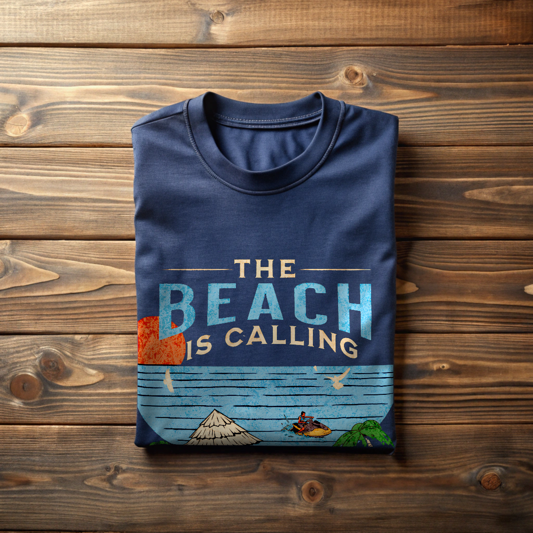 The beach is Calling  and I Must GO-A Unisex T shirt