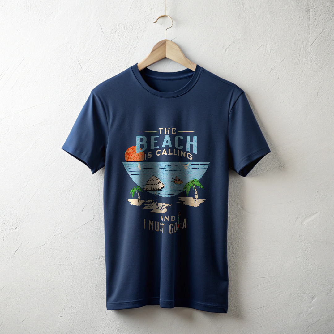 The beach is Calling  and I Must GO-A Unisex T shirt